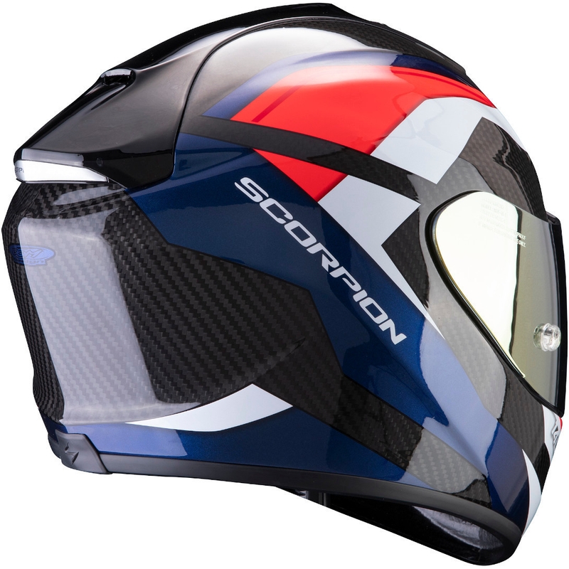 Integrální přilba Scorpion EXO-1400 Carbon Air Legione černo-červeno-modrá