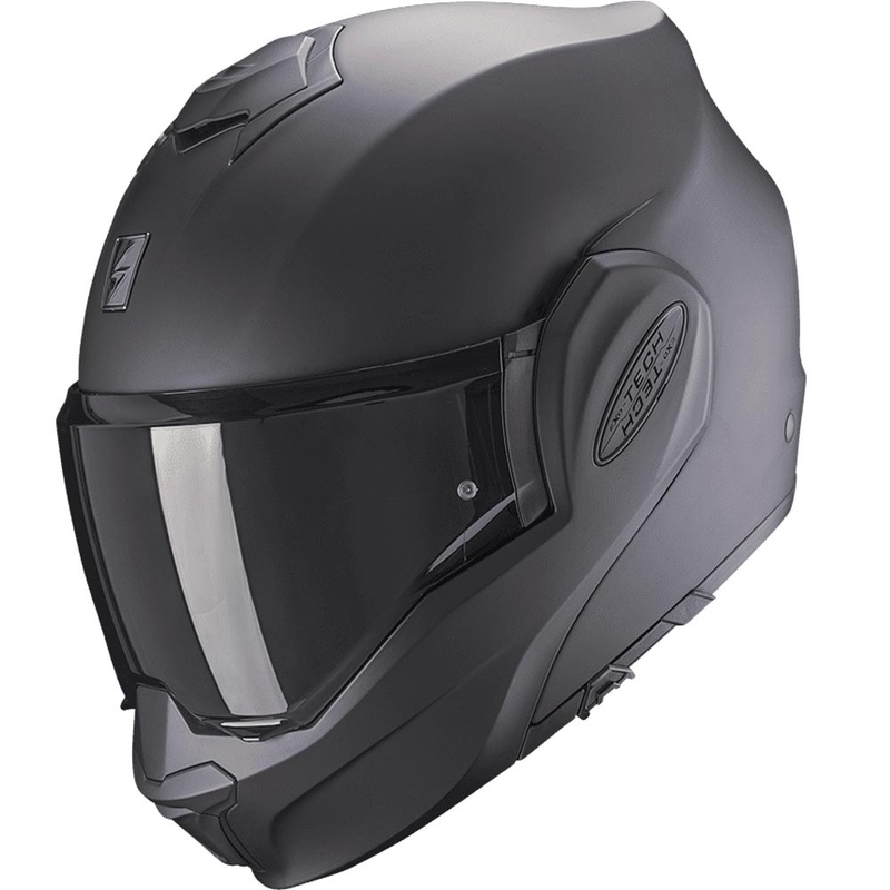 Scorpion EXO-TECH Lite Solid, сгъваема мотоциклетна каска, матово черна