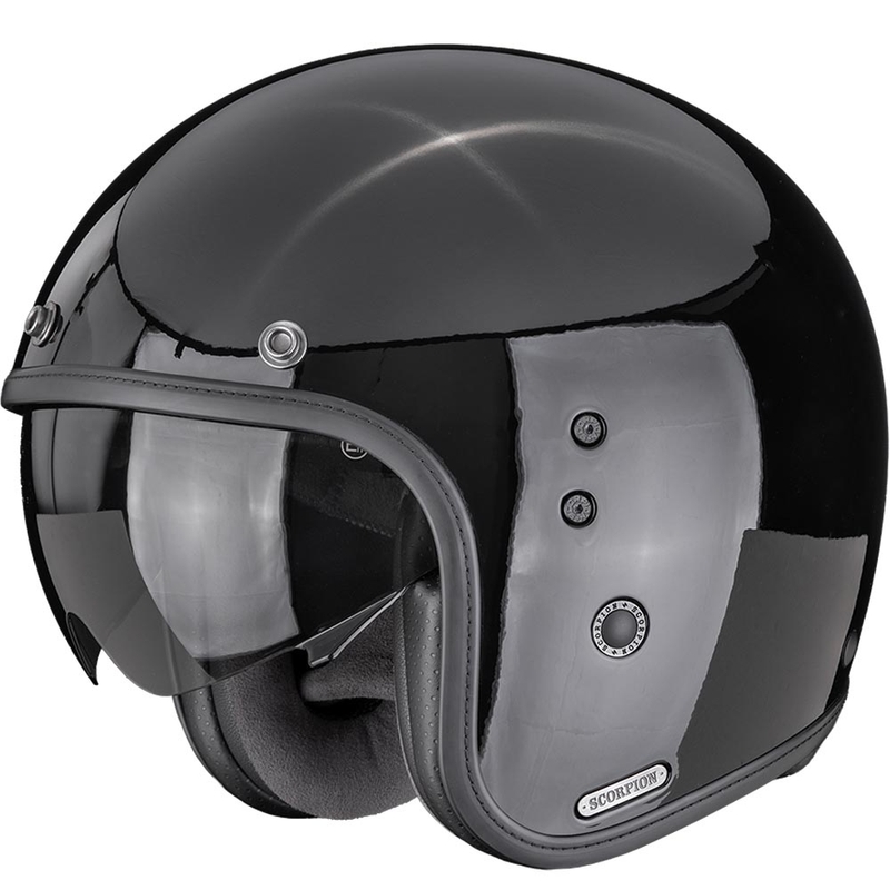 Мотоциклетна каска Scorpion Belfast II Solid с отворено лице, черна