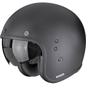 Мотоциклетна каска Scorpion Belfast II Solid с отворено лице, матово черна