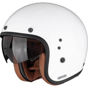 Каска за мотоциклет Scorpion Belfast II Luxe с отворено лице, бяла