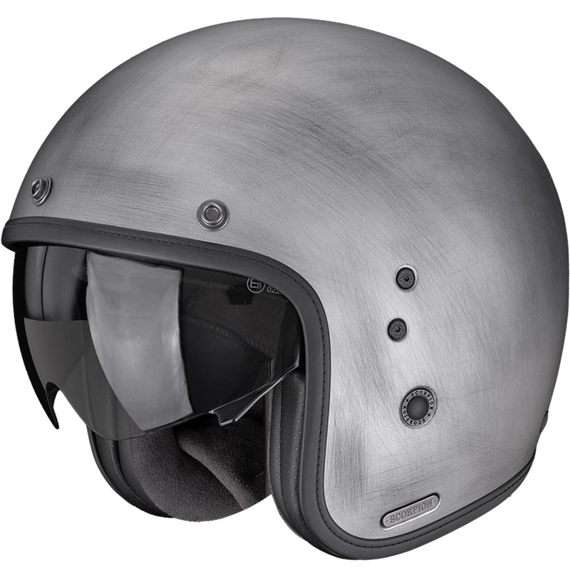 Мотоциклетна каска Scorpion Belfast II Scratch Open Face, сребриста