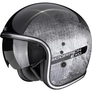 Scorpion Belfast II Quest отворена мотоциклетна каска черно-сребристо