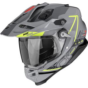 Ендуро каска Scorpion ADF-9000 Air Summit сребристо-флуоресцентно жълта