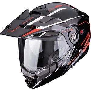 Ендуро мотоциклетна каска Scorpion ADX-2 Walt черно-сребристо-червено