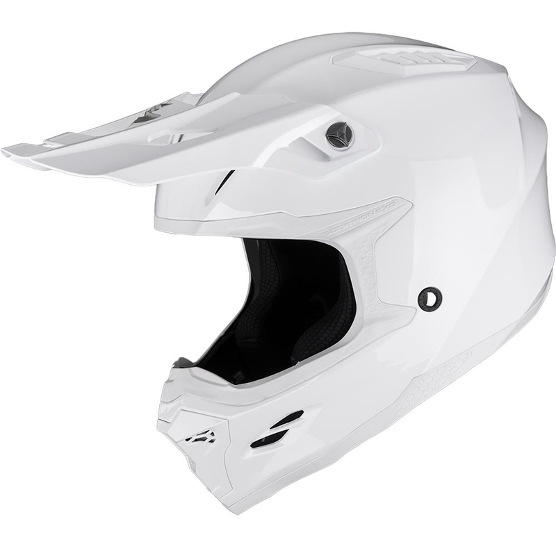 Каска за мотокрос Scorpion SMX-10 Solid, бяла