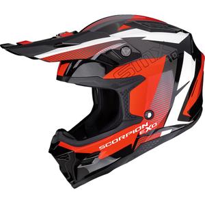 Каска за мотокрос Scorpion SMX-10 Speed черно-бяло-червено