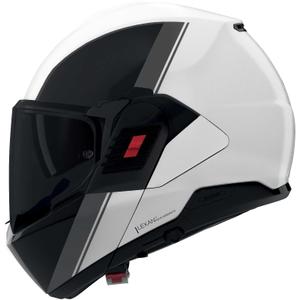 Мото каска Nolan N120-1 Verniciatura Speciale 356, гланцирана перлено-черно-сива