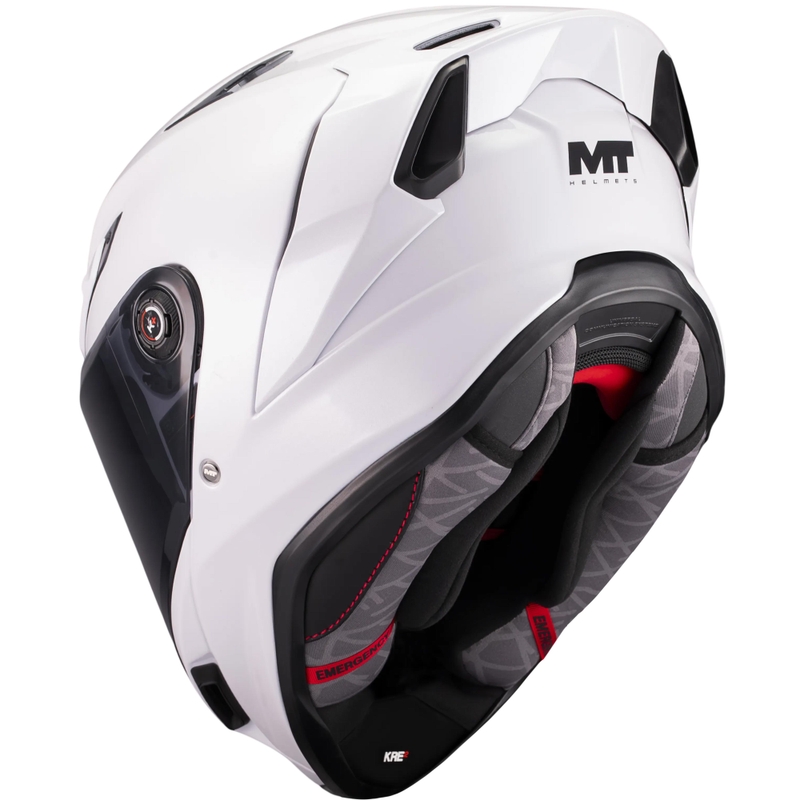 Мотоциклетна каска MT KRE 2 Pure A0, бяла