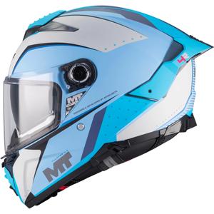 Мотоциклетна каска MT Thunder 4 R SV Wind Tunnel C7, матово синьо-сива