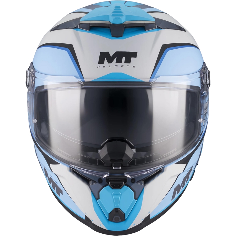 Мотоциклетна каска MT Thunder 4 R SV Wind Tunnel C7, матово синьо-сива