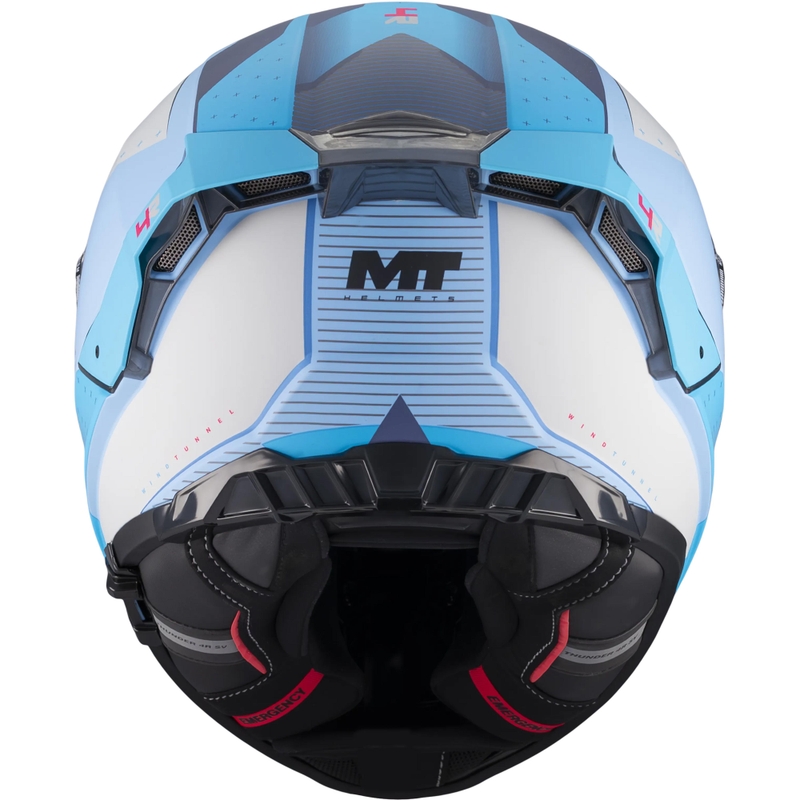 Мотоциклетна каска MT Thunder 4 R SV Wind Tunnel C7, матово синьо-сива