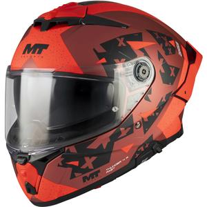 Мото каска MT Thunder 4 R SV Fast C5 матово черно-сиво-червено