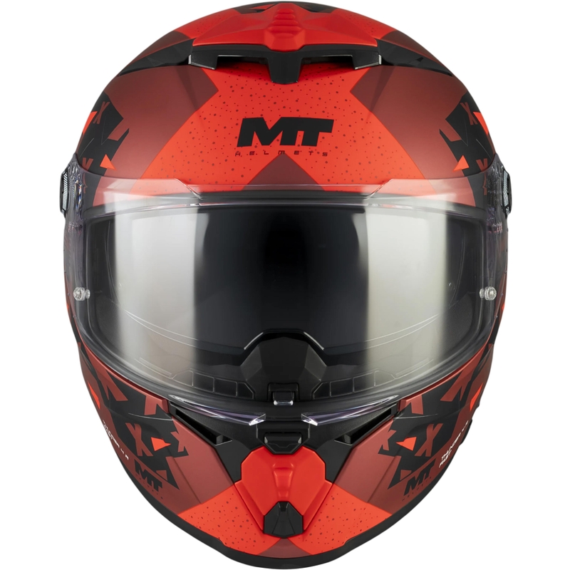 Мото каска MT Thunder 4 R SV Fast C5 матово черно-сиво-червено