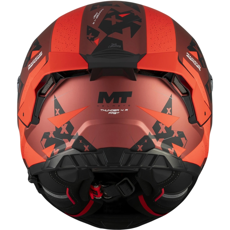 Мото каска MT Thunder 4 R SV Fast C5 матово черно-сиво-червено