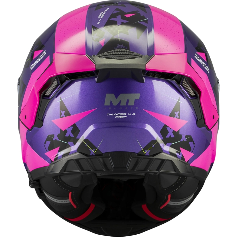 Мотоциклетна каска MT Thunder 4 R SV Fast C8, лилаво-розово-черно
