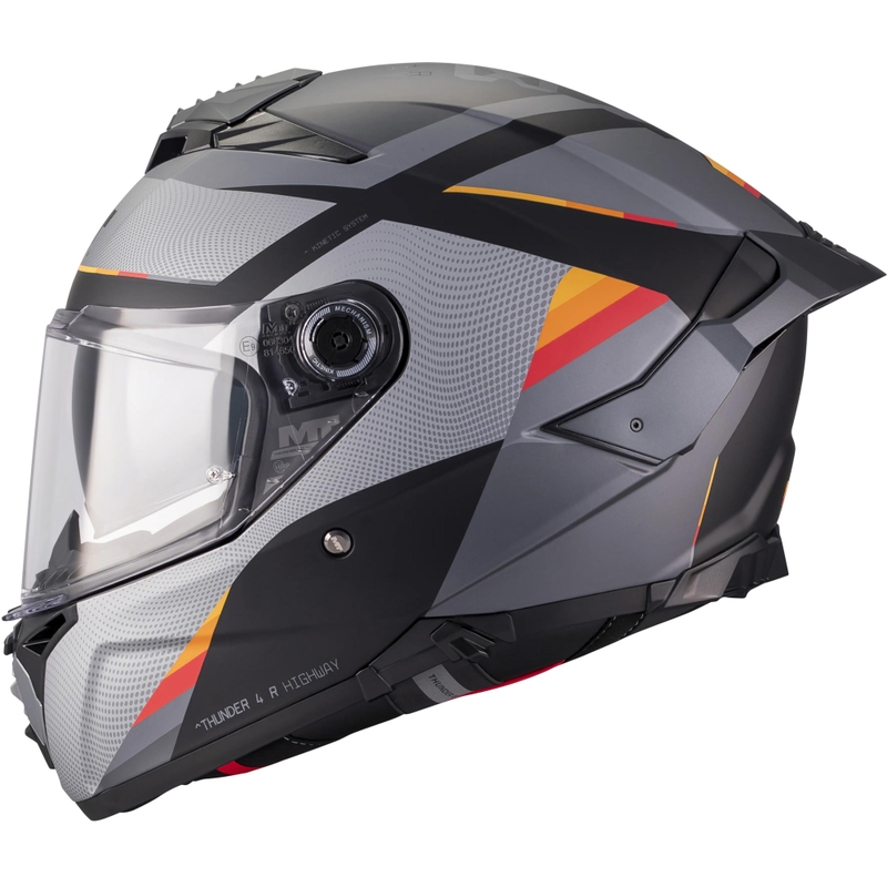 Мотоциклетна каска MT Thunder 4 R SV Highway B5, матово сиво-черна
