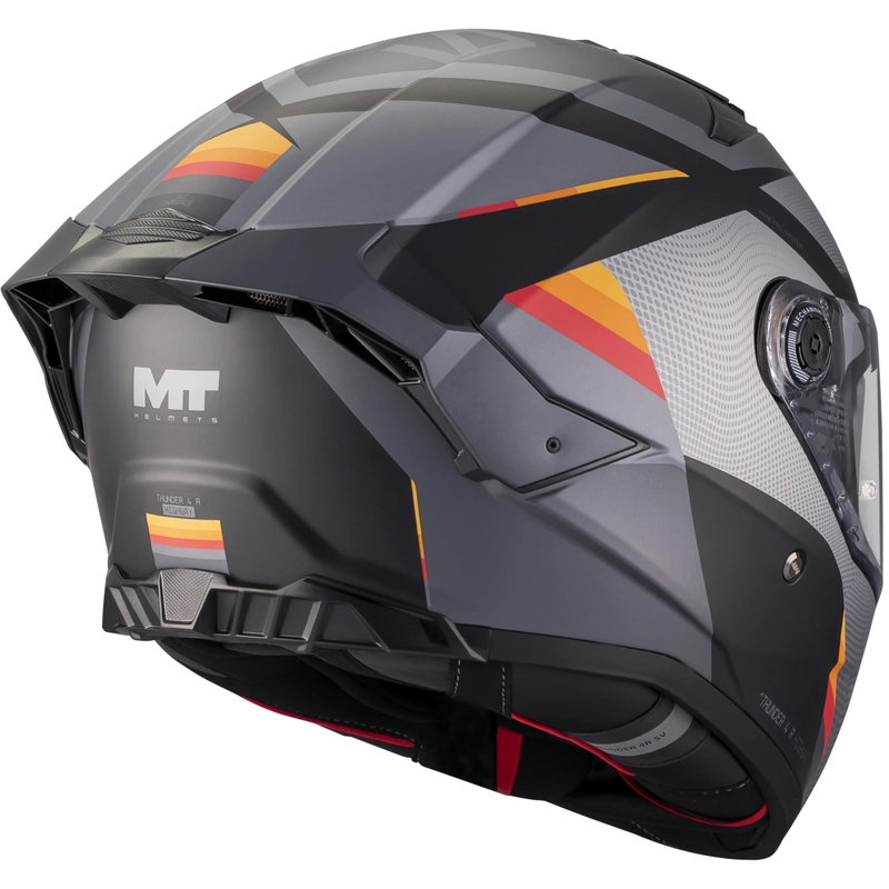 Мотоциклетна каска MT Thunder 4 R SV Highway B5, матово сиво-черна