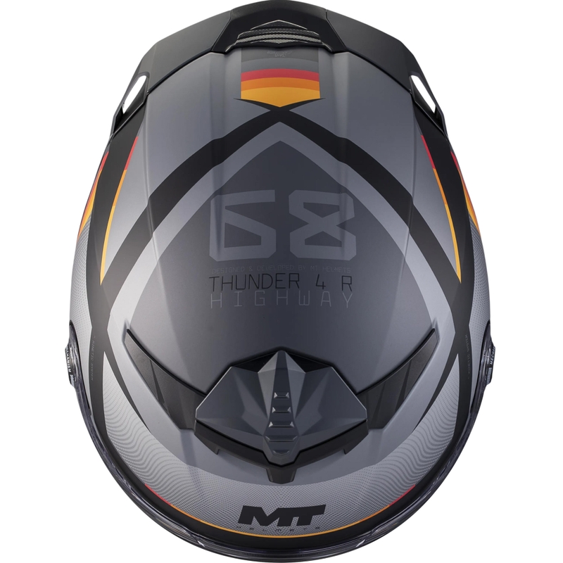Мотоциклетна каска MT Thunder 4 R SV Highway B5, матово сиво-черна