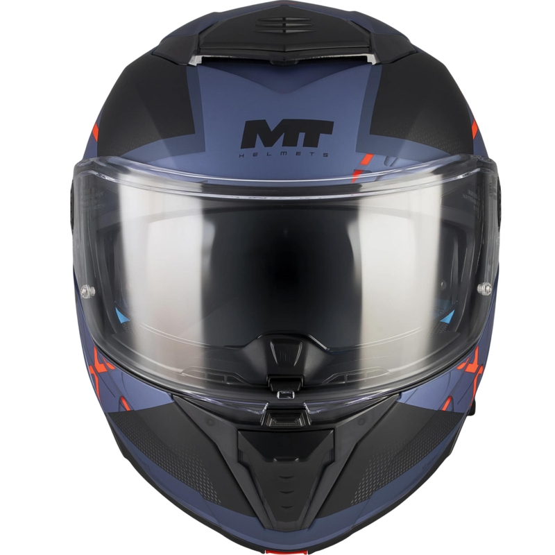 Мото каска MT Atom 2 SV Change C17 с отваряща се дръжка, матово черно-синьо