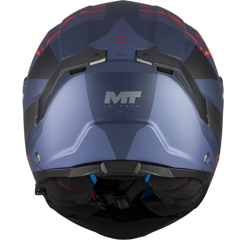 Мото каска MT Atom 2 SV Change C17 с отваряща се дръжка, матово черно-синьо