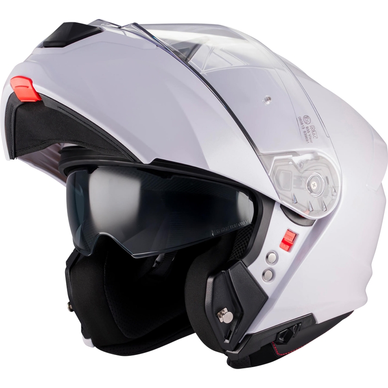 Каска за мотоциклет MT Genesis R SV A0, бяла, с отваряне