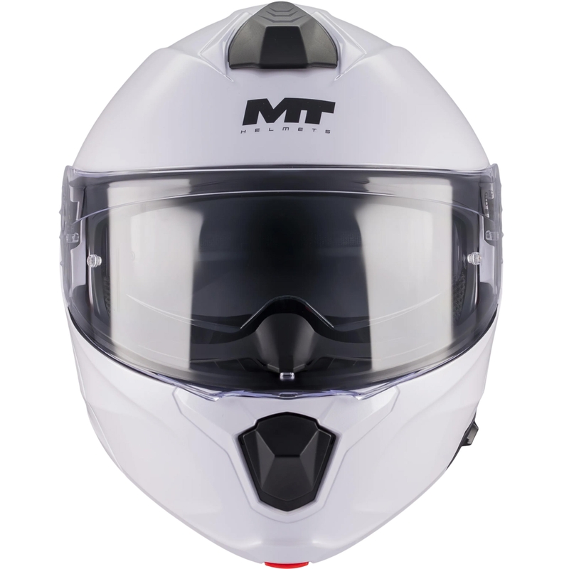 Каска за мотоциклет MT Genesis R SV A0, бяла, с отваряне
