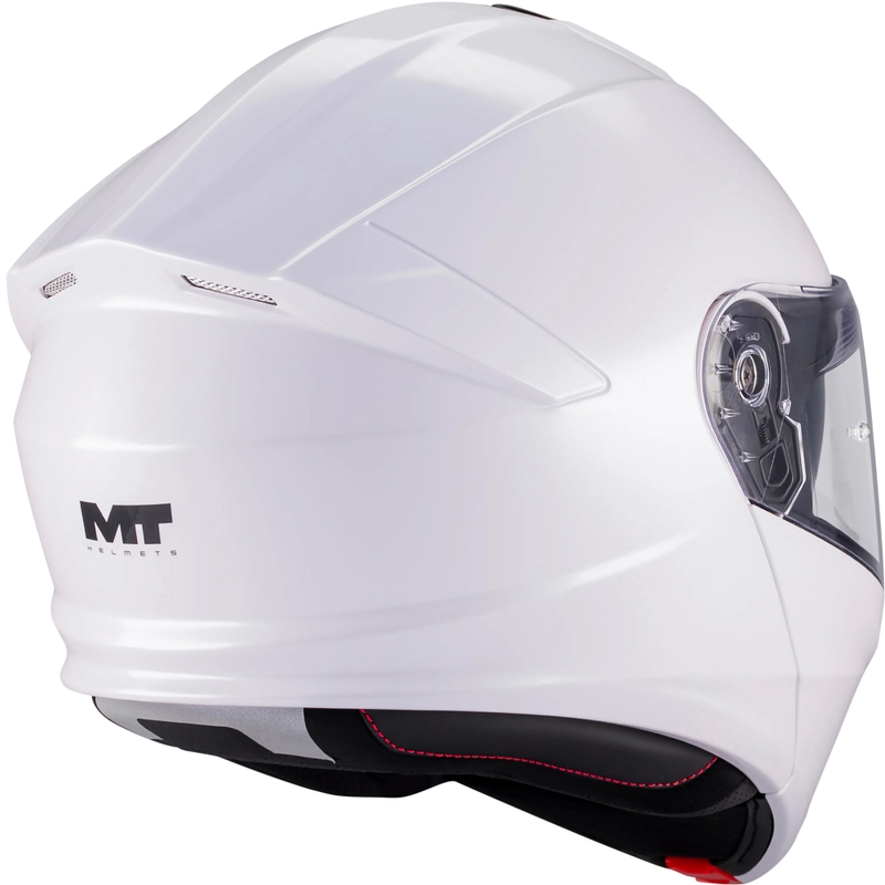 Каска за мотоциклет MT Genesis R SV A0, бяла, с отваряне