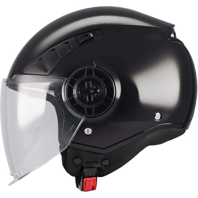 Каска за мотоциклет MT Aeris Pure A1 с отворено лице, черна
