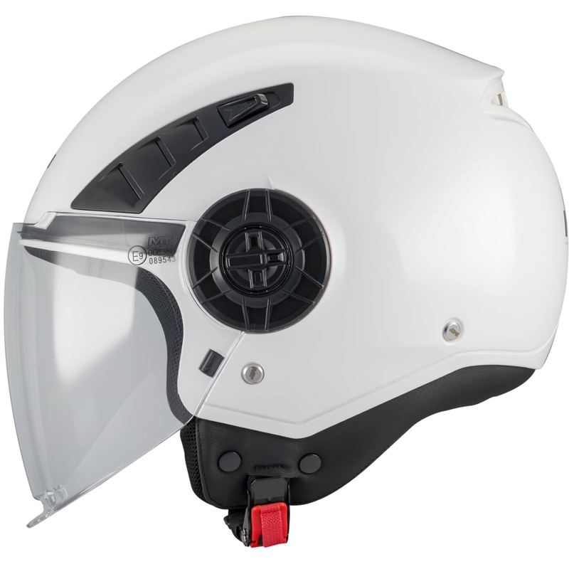 Каска за мотоциклет MT Aeris Pure A1 с отворено лице, бяла