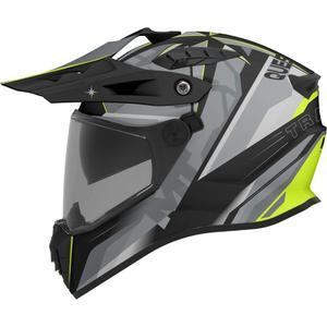 Ендуро мотоциклетна каска MT Track SV Questor C23 матово сиво-черно-флуоресцентно жълто