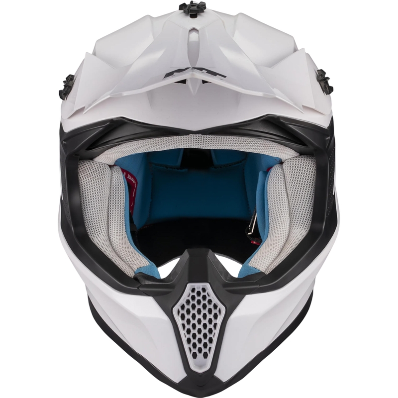 Мотокрос каска MT Falcon S Pure A0 бяла