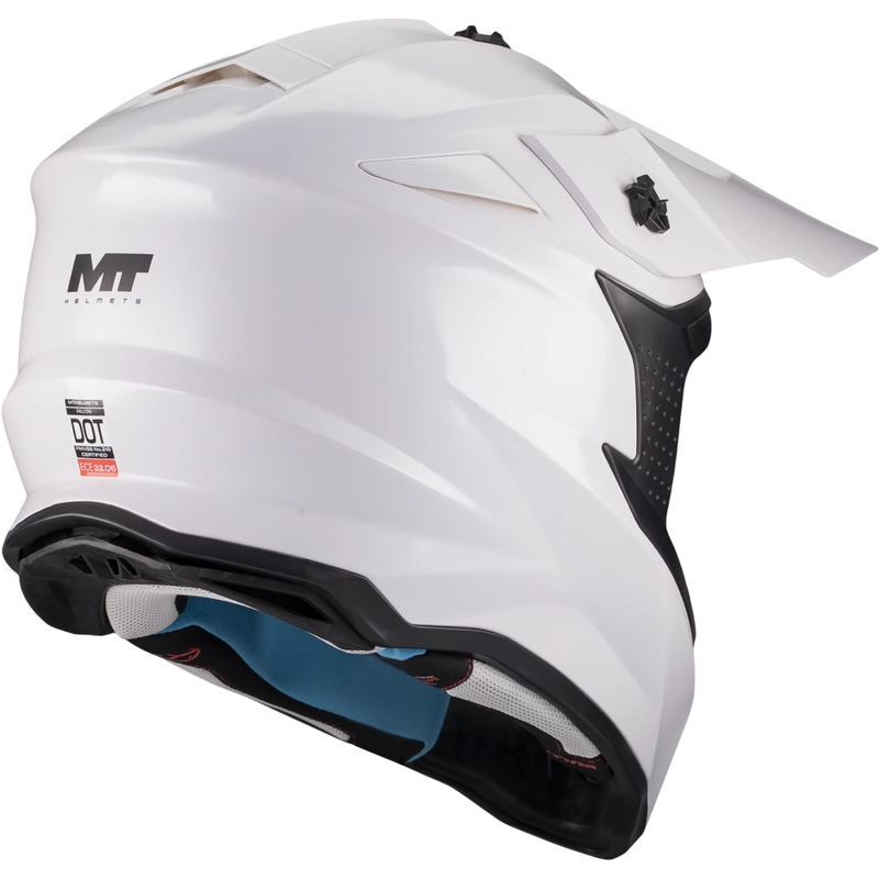 Мотокрос каска MT Falcon S Pure A0 бяла