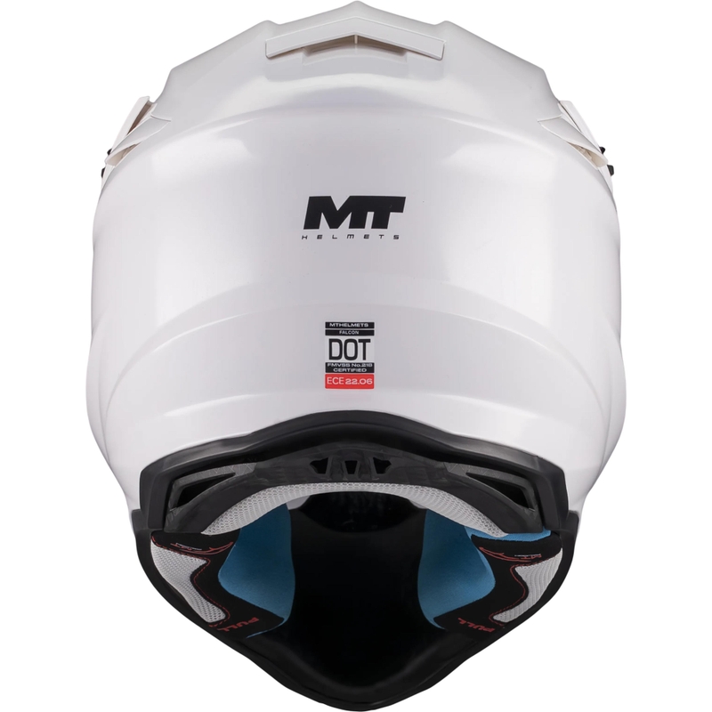Мотокрос каска MT Falcon S Pure A0 бяла