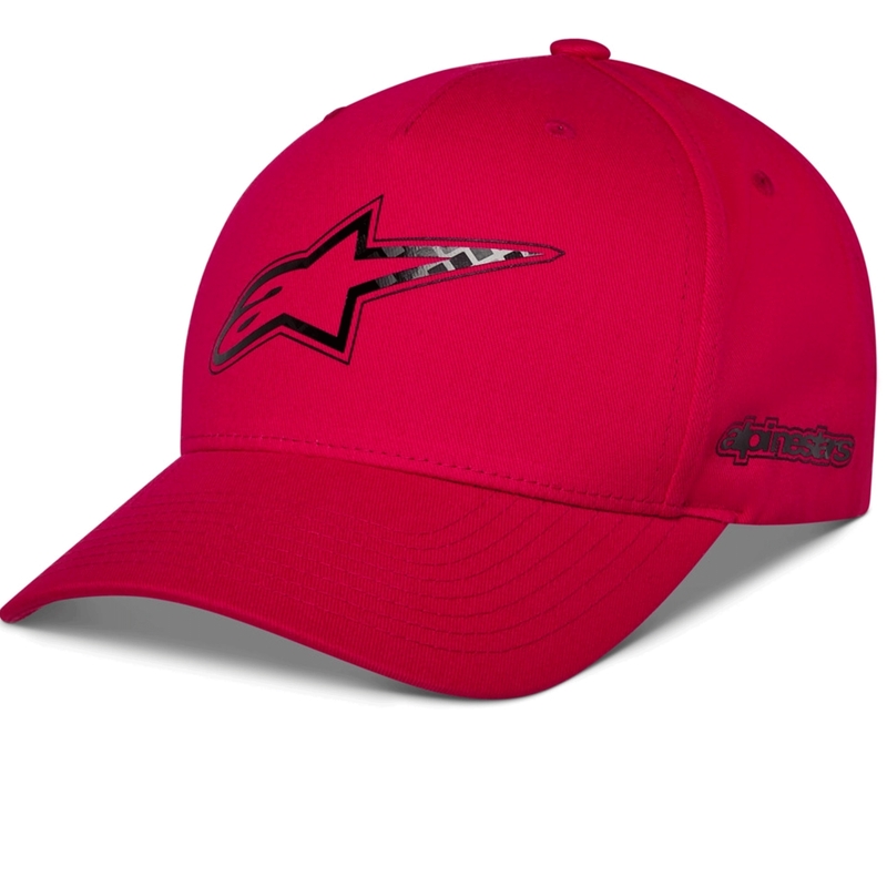 Карбонова шапка Alpinestars червена
