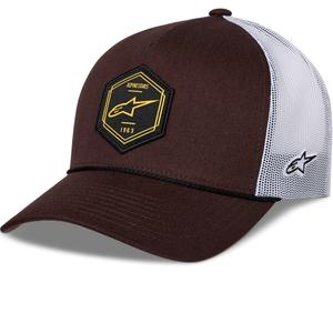Шапка Alpinestars Hexeon Trucker, кафяво-бяла
