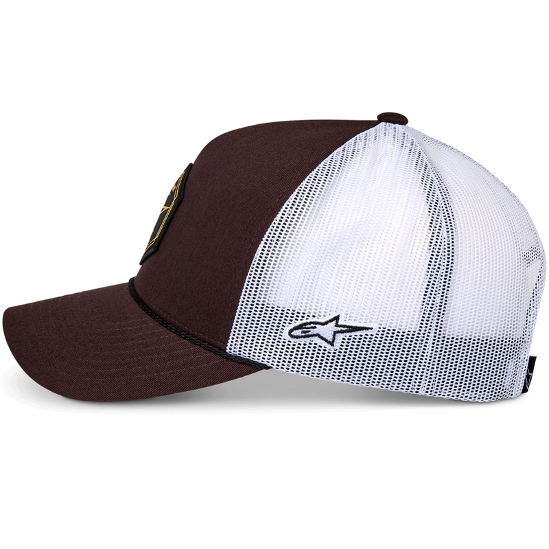 Шапка за камион Alpinestars Hexeon Trucker, кафяво-бяла