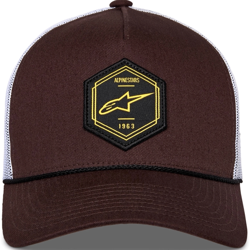 Шапка за камион Alpinestars Hexeon Trucker, кафяво-бяла