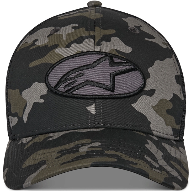 Шапка за камион Alpinestars Oblique Camo, черно-камуфлаж-черно