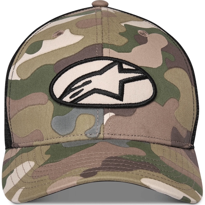 Шапка Alpinestars Oblique Camo Trucker, зелено-камуфлажно-черно