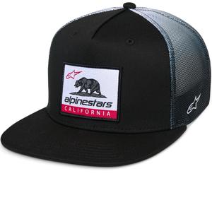 Шапка за камион Alpinestars Cali Gradient черно-бяла