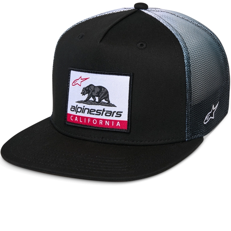 Шапка за камион Alpinestars Cali Gradient черно-бяла