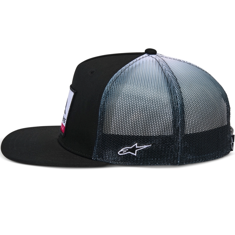 Шапка за камион Alpinestars Cali Gradient черно-бяла