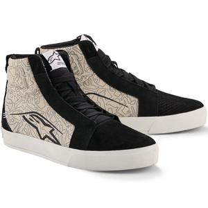 Мотоциклетни ботуши Alpinestars Ride-63 Canvas, черно-светло сиво-бели