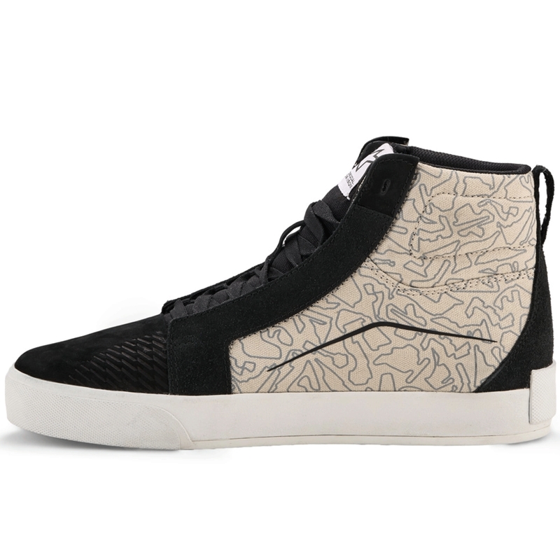 Мотоциклетни ботуши Alpinestars Ride-63 Canvas, черно-светло сиво-бели