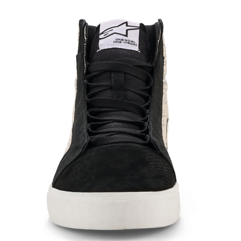 Мотоциклетни ботуши Alpinestars Ride-63 Canvas, черно-светло сиво-бели