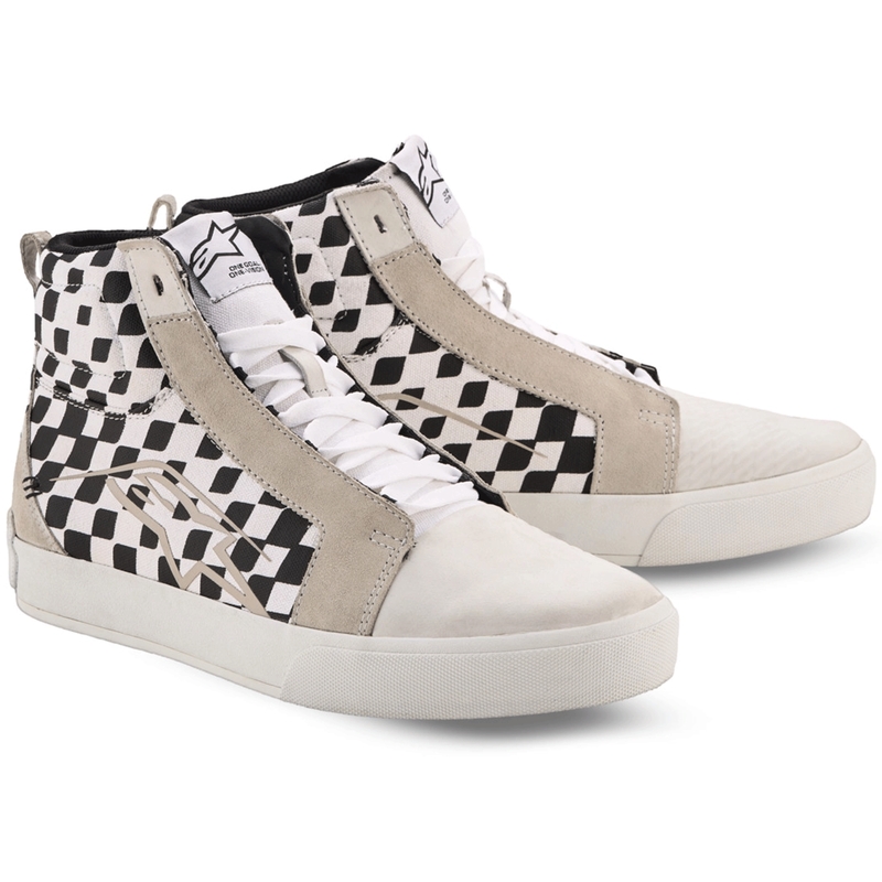 Мотоциклетни ботуши Alpinestars Ride-63 Canvas, черно-бежово-бели