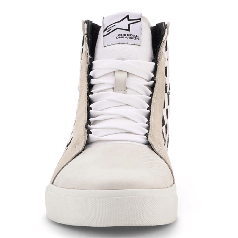 Мотоциклетни ботуши Alpinestars Ride-63 Canvas, черно-бежово-бели