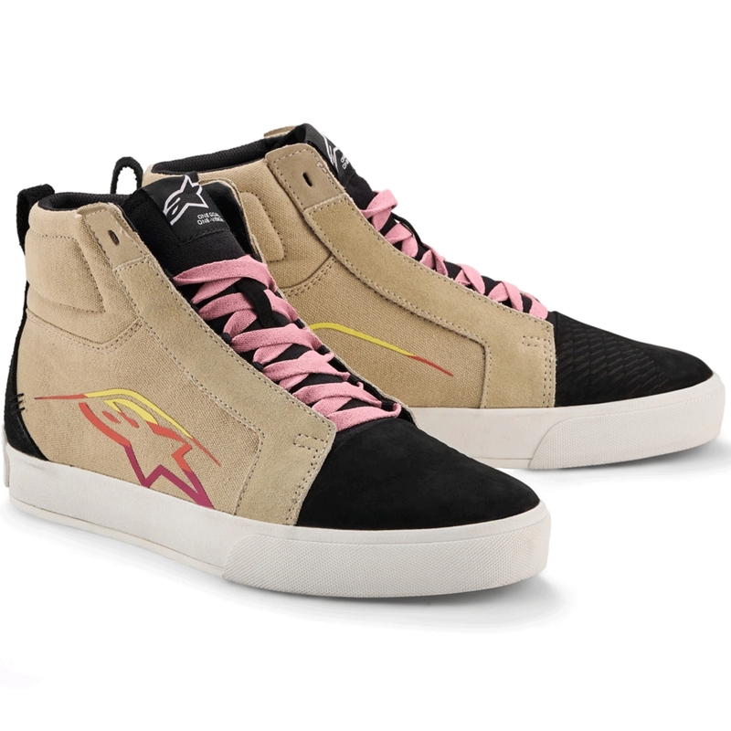 Мотоциклетни ботуши Alpinestars Ride-63 Canvas, кремави, черни, бели
