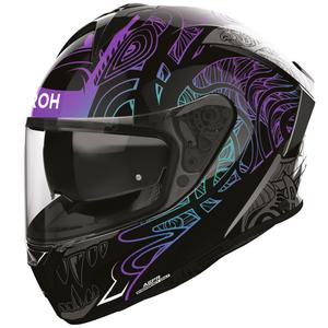 Airoh Spark 2 Silk каска за мотоциклет с пълно лице, черно-лилава